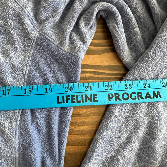 Women's Columbia Blue & White Patterned Fleece 1/4 Zip Sweatshirt XL Outdoor - Picture 7 of 8